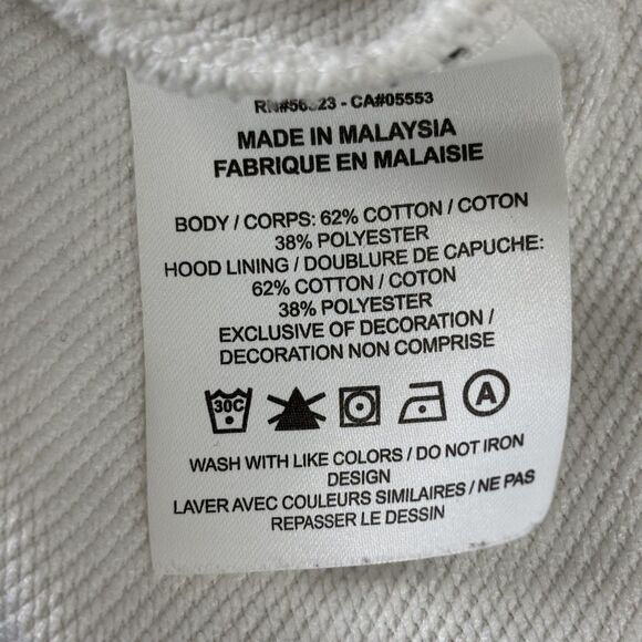 Jordan Hoodie Mens 2XL White Black Jumpman Classics Nike Air Pullover CV7411-100 - Picture 11 of 13